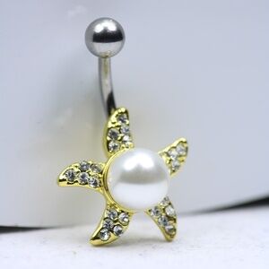 Sea Pear Star Belly piercing Gold Plated New